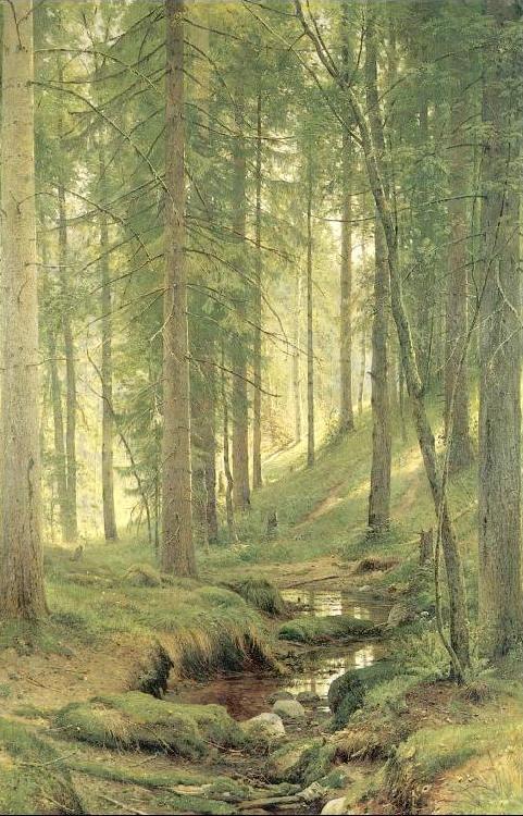 Ivan Shishkin Brook in a Forest France oil painting art